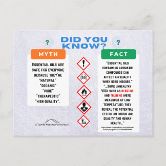 Essential Oils Myth/Fact Postcard