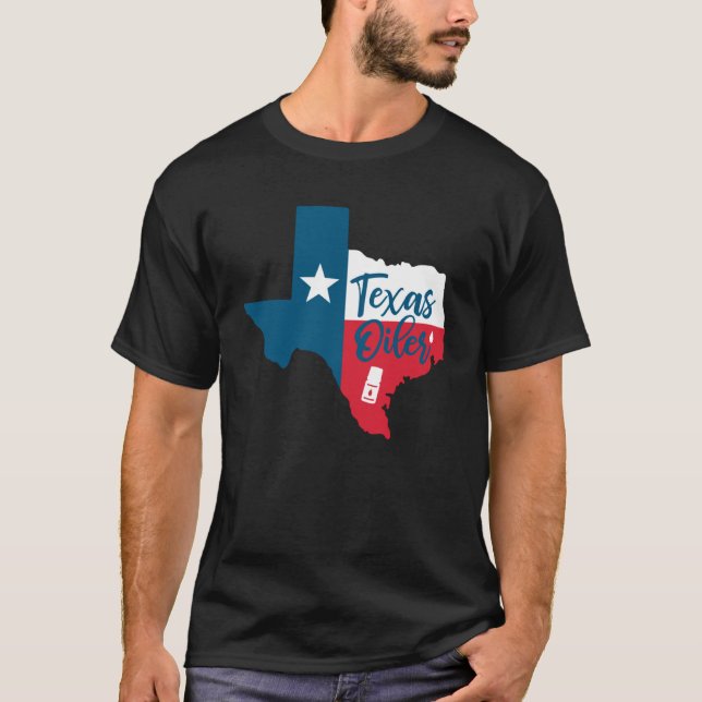 Essential Oils Texas Flag Oiler Quote Saying T-Shirt (Front)