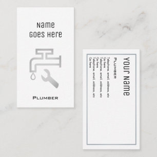 "Essential" Plumber Business Cards