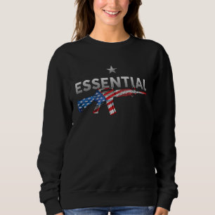 Essential Pro Gun Pro 2nd Amendment Ar15 American  Sweatshirt