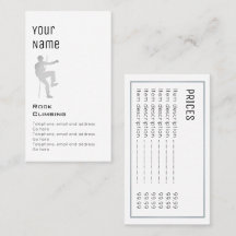 "Essential" Rock Climbing Price Cards