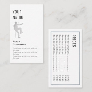"Essential" Rock Climbing Price Cards