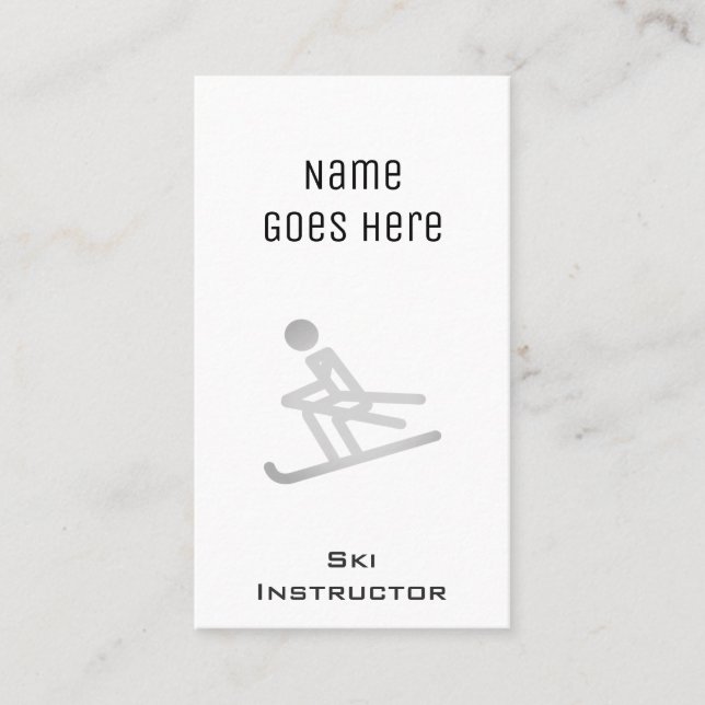 "Essential" Ski Instructor Business Cards (Front)