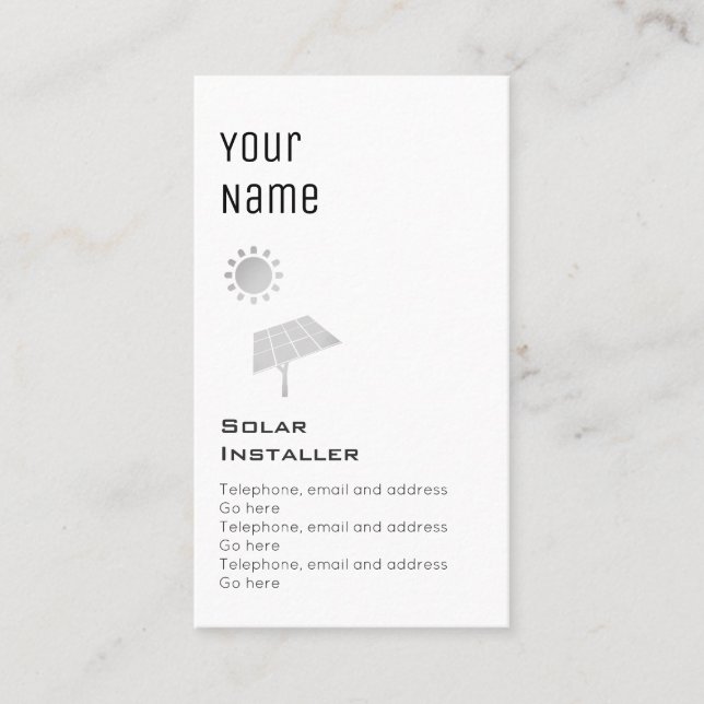 "Essential" Solar Price Cards (Front)