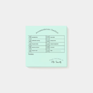 Essential SpEd Tool: Accommodations Checklist  Post-it Notes