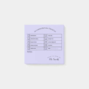 Essential SpEd Tool: Accommodations Checklist  Post-it Notes