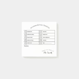 Essential SpEd Tool: Accommodations Checklist Post-it Notes