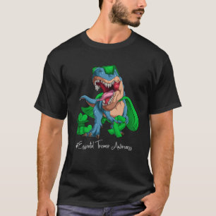 Essential Tremor Awareness Month Green Ribbon Trex T-Shirt