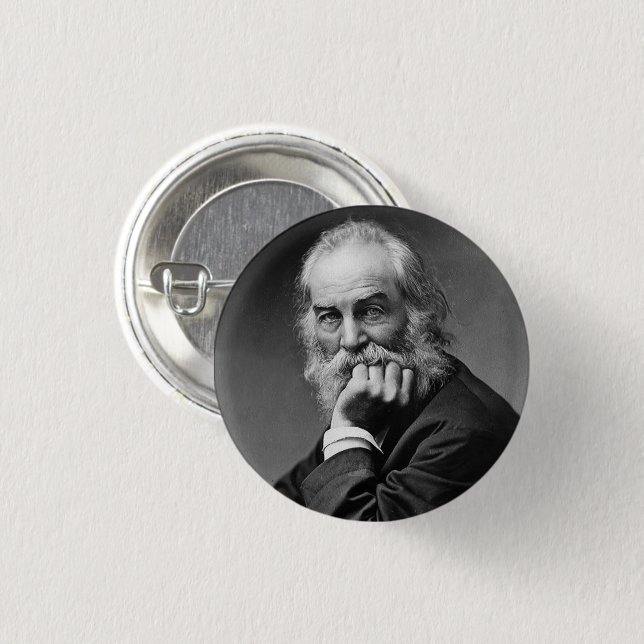 Essential Walt Whitman Portrait 3 Cm Round Badge (Front & Back)