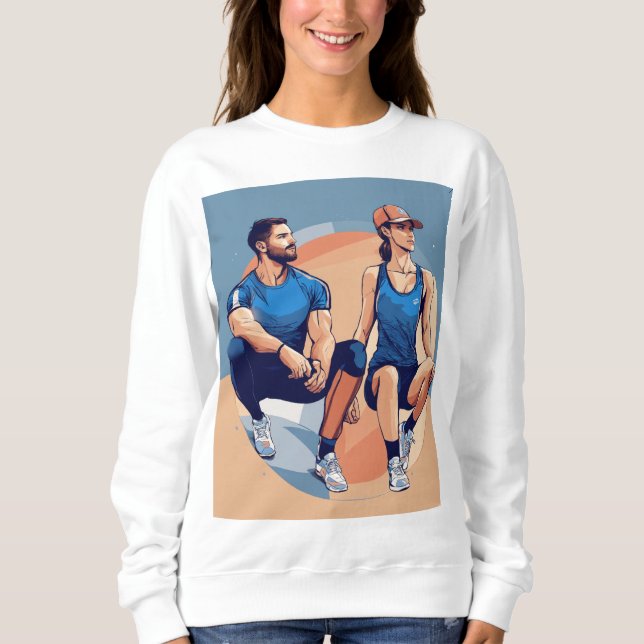 "Essential Women's Cotton T-Shirt" "Chic & Comfy:  Sweatshirt (Front)