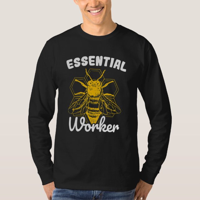 Essential Worker Bee Keeping Bee Keeper T-Shirt (Front)