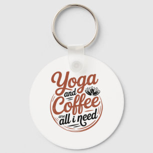 Essential Yoga And Coffee Tee Key Ring