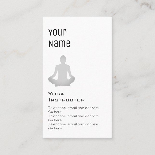 "Essential" Yoga Instructor Price Cards (Front)