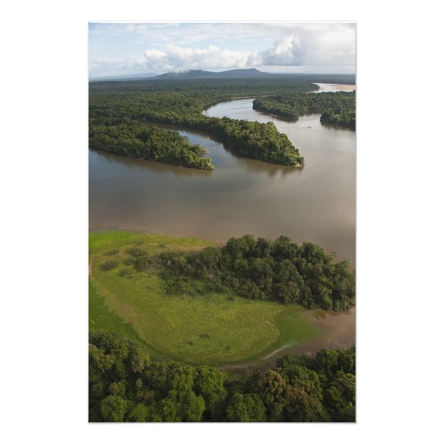 Essequibo River, longest river in Guyana, and Photo Print (Front)
