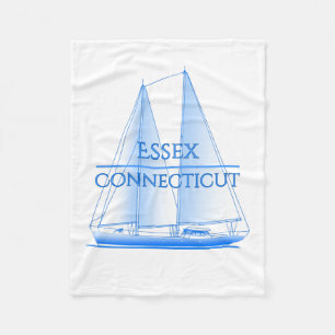 Essex Coastal Nautical Sailing Sailor Fleece Blanket