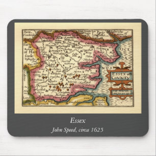 Essex County England Old Antiquarian Atlas Map Mouse Pad