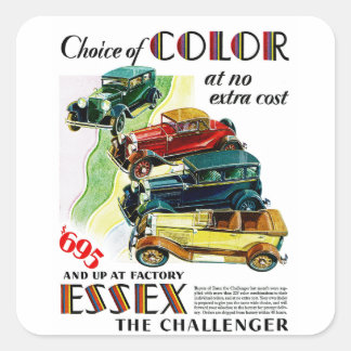 Essex The Challenger Automobile Square Sticker