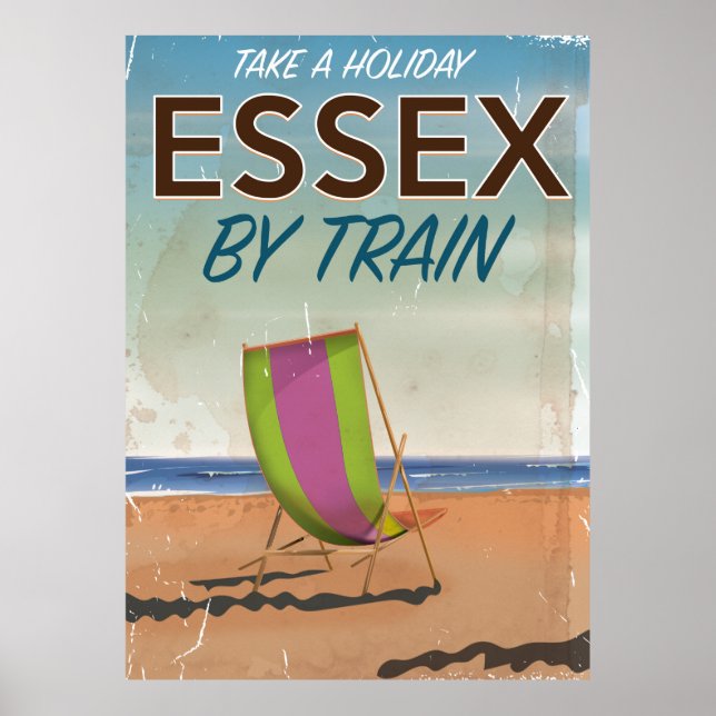 Essex, UK Vintage Travel poster (Front)