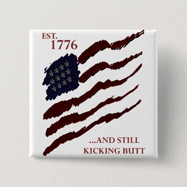 Est 1776 15 cm square badge (Front)