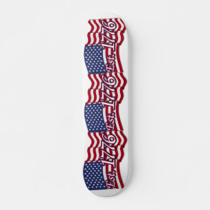 Est. 1776 USA Flag Skateboard
