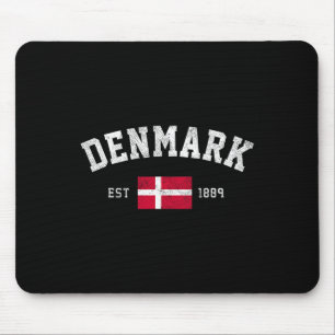 Est. 1889 Danish Flag Independence Day Mouse Pad