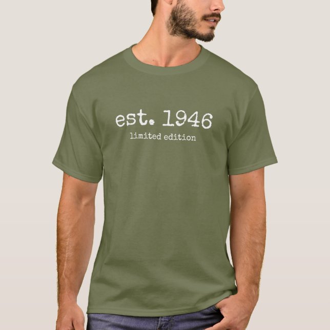 Est. 1946 80th Birthday Celebration T-Shirt (Front)