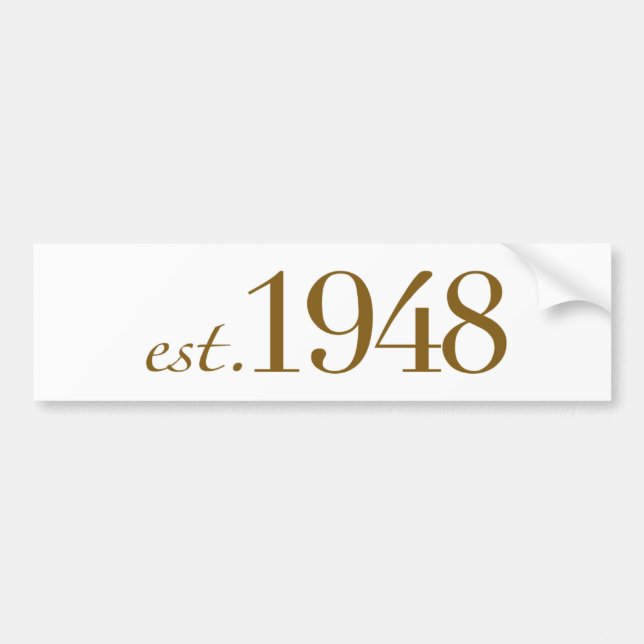 Est 1948 bumper sticker (Front)