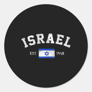 Est. 1948 Israelis Flag Independence Day Classic Round Sticker