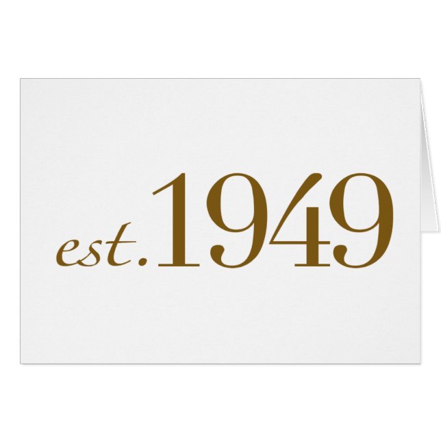 Est 1949 (Front Horizontal)