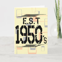 Est 1950s - 60th to 70th Birthdays