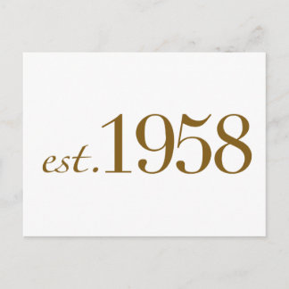 Est 1958 postcard