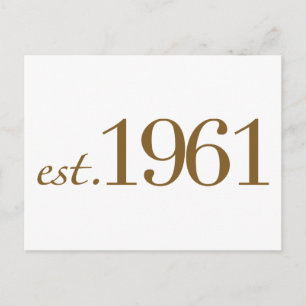 Est 1961 (Birth Year) Postcard