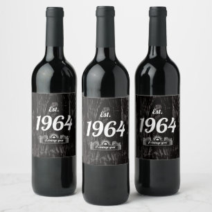 Est. 1964 A Vintage Year Wine Label