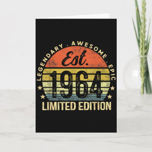 Est 1964 Limited Edition 61st Birthday Vintage 61 Card