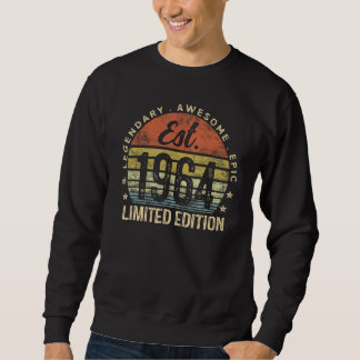 Est 1964 Limited Edition 61st Birthday Vintage 61  Sweatshirt