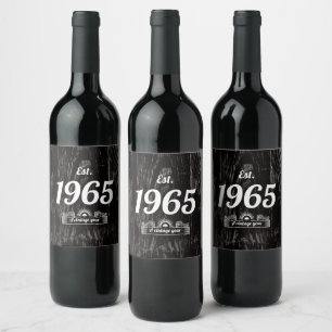 Est. 1965 A Vintage Year Wine Label