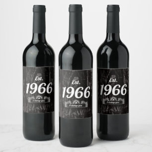 Est. 1966 A Vintage Year Wine Label