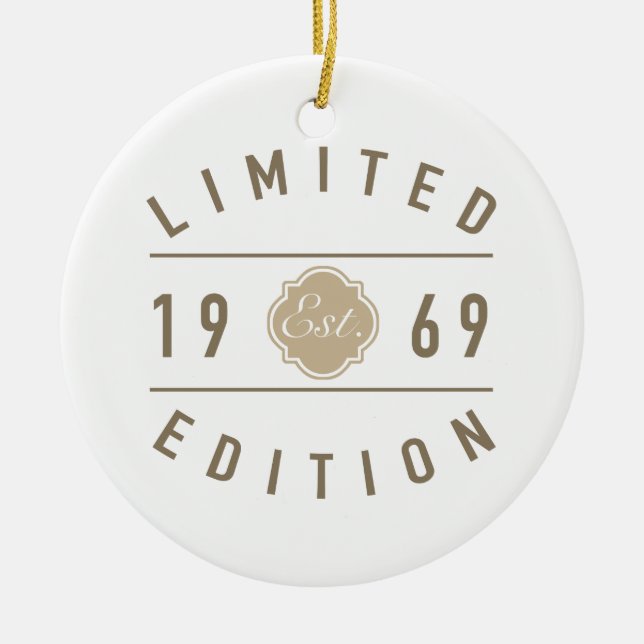 Est. 1969 Limited Edition Ceramic Tree Decoration (Front)