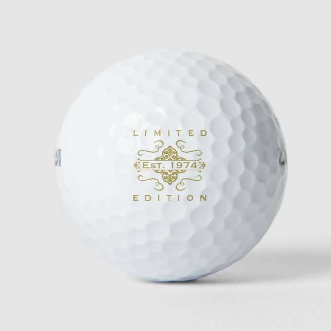 Est. 1974 50th Birthday Golf Balls (Front)