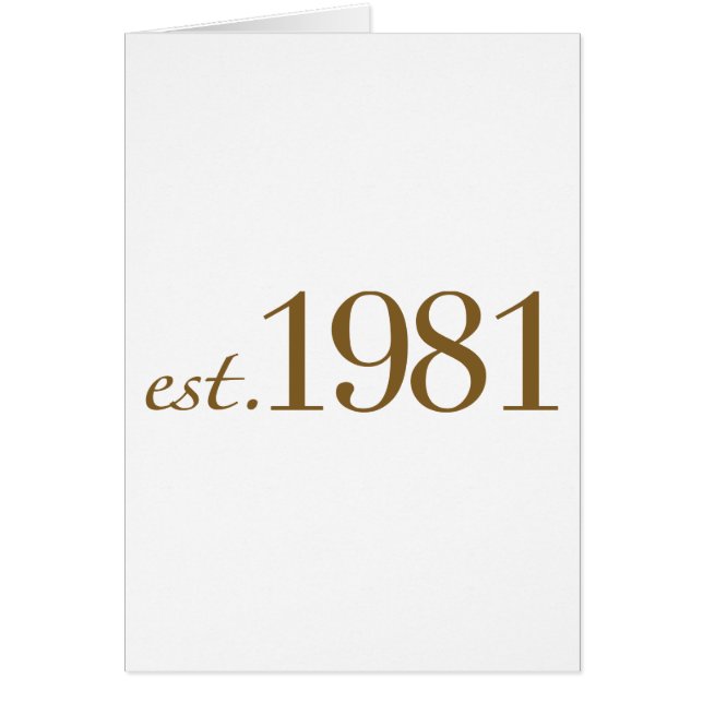Est 1981 (Birth Year) (Front)
