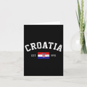 Est. 1991 Croatian Flag Independence Day Card