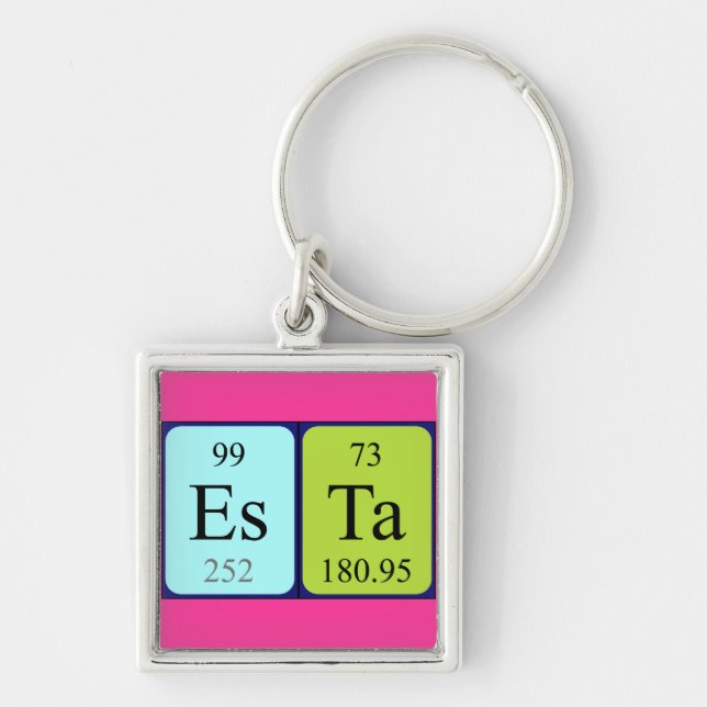 Esta periodic table name keyring (Front)