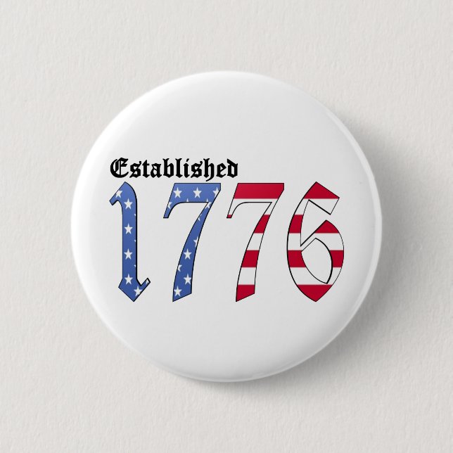 Established 1776 6 cm round badge (Front)