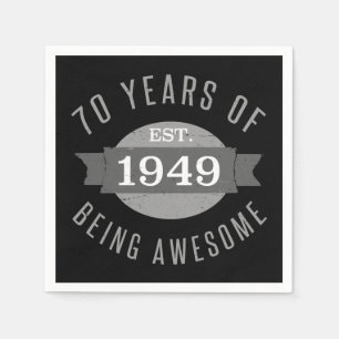 Established 1949 70th Birthday Napkin