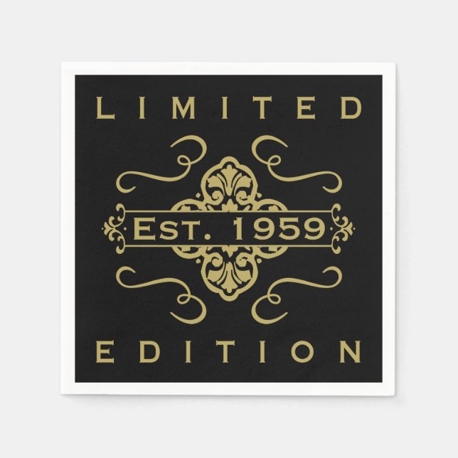 Established 1959 Birthday Napkin (Front)