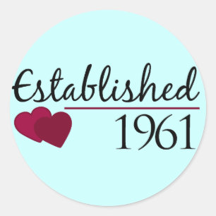 Established 1961 classic round sticker