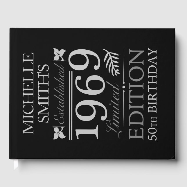 Established 1969 50th Birthday Guest Book (Front)