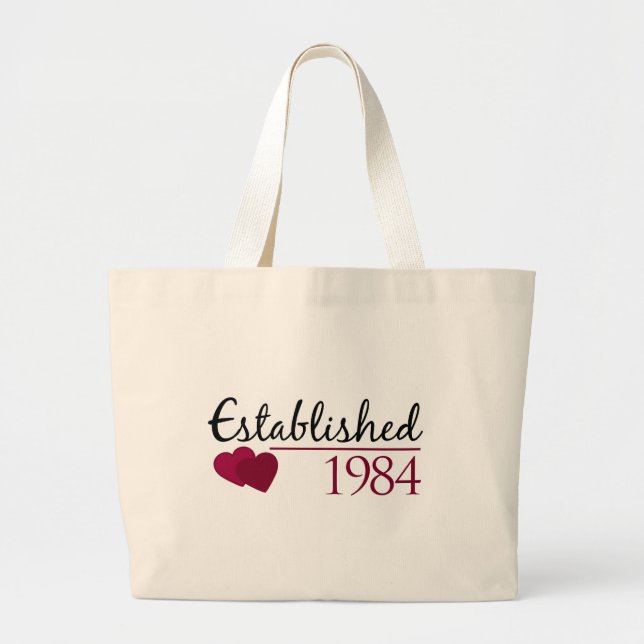 Established 1984 large tote bag (Front)