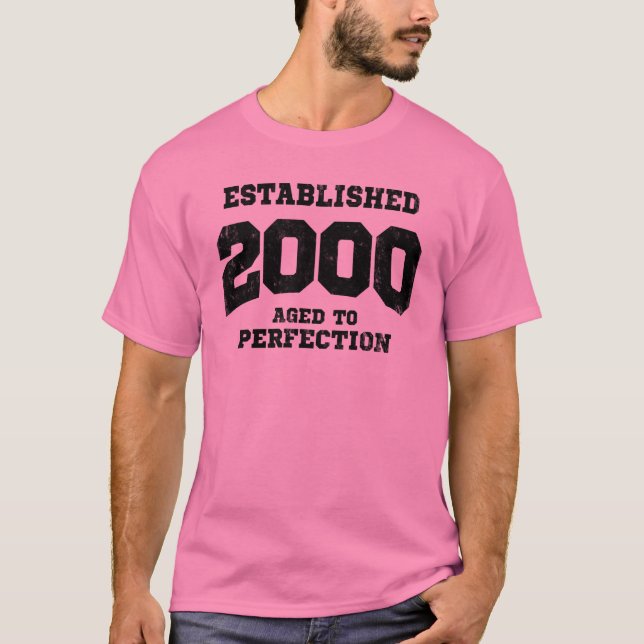 Established 2000 aged to perfection T-Shirt (Front)