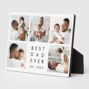 Established 5 Photos Best Dad Ever Plaque